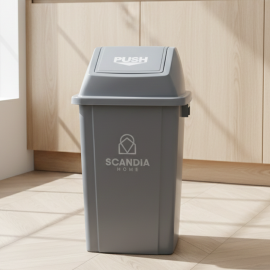 Plastic Waste Bin Grey 60L...