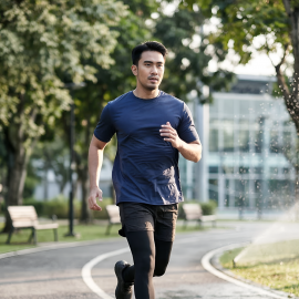 K&S Sport Basic Tee Navy