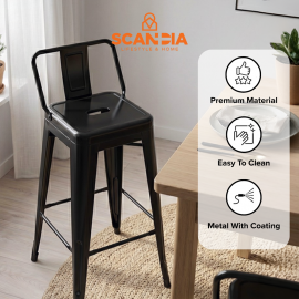 London Bar Stool With Back...
